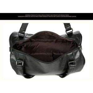 Planet Gates BLACK / China PU Leather Men's Sports Bags Gym Bags Classic Sports HandBag Fitness Travel Bags Workout Shoulder Bag SB0004