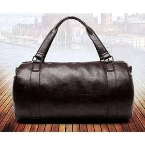 Planet Gates BLACK / China PU Leather Men's Sports Bags Gym Bags Classic Sports HandBag Fitness Travel Bags Workout Shoulder Bag SB0004