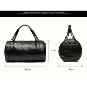 Planet Gates BLACK / China PU Leather Men's Sports Bags Gym Bags Classic Sports HandBag Fitness Travel Bags Workout Shoulder Bag SB0004