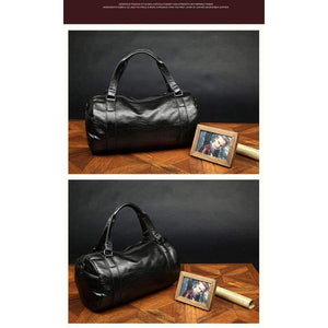 Planet Gates BLACK / China PU Leather Men's Sports Bags Gym Bags Classic Sports HandBag Fitness Travel Bags Workout Shoulder Bag SB0004