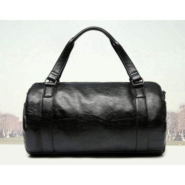 Planet Gates BLACK / China PU Leather Men's Sports Bags Gym Bags Classic Sports HandBag Fitness Travel Bags Workout Shoulder Bag SB0004