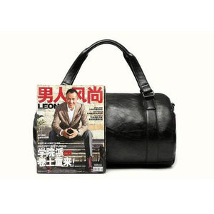 Planet Gates BLACK / China PU Leather Men's Sports Bags Gym Bags Classic Sports HandBag Fitness Travel Bags Workout Shoulder Bag SB0004