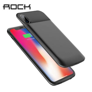 Planet Gates Black / China ROCK Battery Charger Case For iPhone X 10 Portable 6000mAh Power Bank Charing Case External Backup