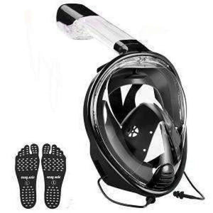 Planet Gates Black / China / S/M Full Face Anti-Fog Diving Mask Underwater Swimming Snorkel Mask Scuba Set for Gopro Camera Beach Foldable Breathing