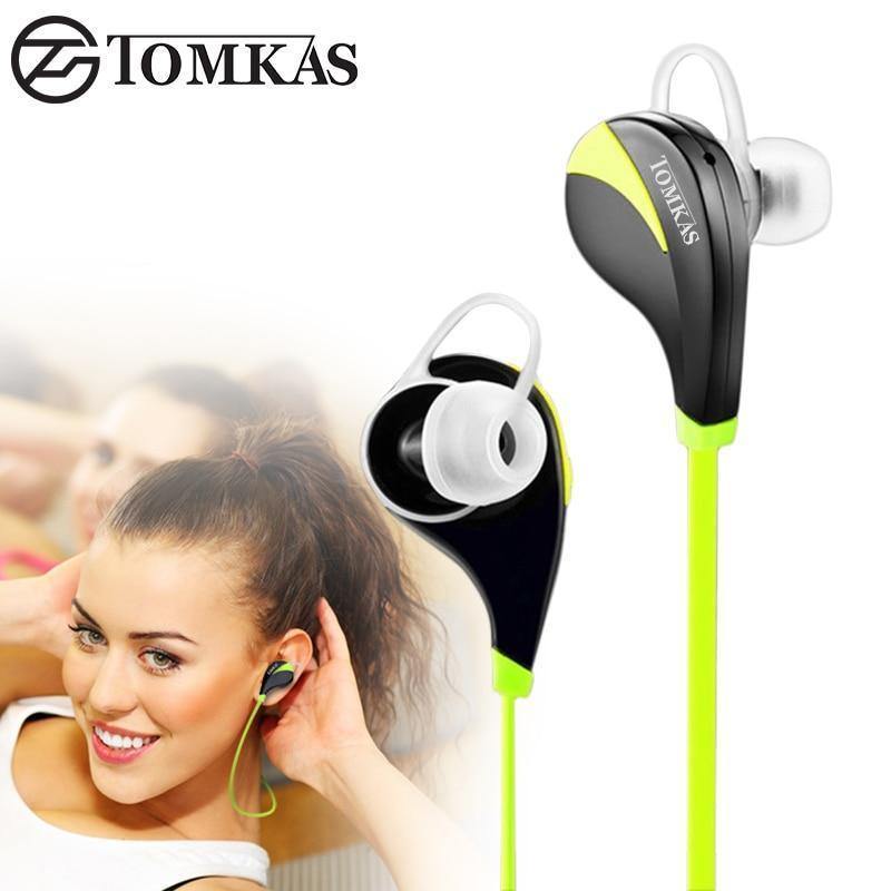 Planet Gates Black / China TOMKAS Bluetooth 4.0 Sport Earphone Wireless Headset Stereo Mic Music Hands Free In-ear Bluetooth Earphone  For iPhone 6 7 Phone