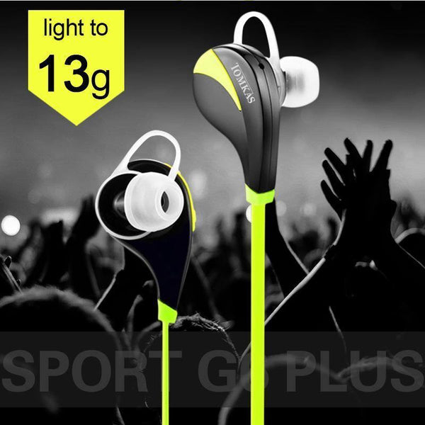 Planet Gates Black / China TOMKAS Bluetooth 4.0 Sport Earphone Wireless Headset Stereo Mic Music Hands Free In-ear Bluetooth Earphone  For iPhone 6 7 Phone