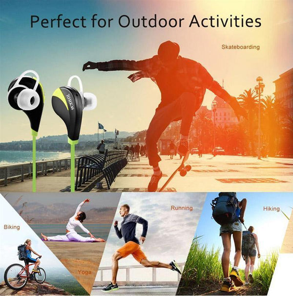 Planet Gates Black / China TOMKAS Bluetooth 4.0 Sport Earphone Wireless Headset Stereo Mic Music Hands Free In-ear Bluetooth Earphone  For iPhone 6 7 Phone