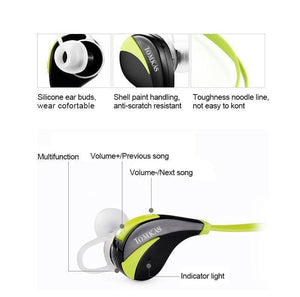 Planet Gates Black / China TOMKAS Bluetooth 4.0 Sport Earphone Wireless Headset Stereo Mic Music Hands Free In-ear Bluetooth Earphone  For iPhone 6 7 Phone