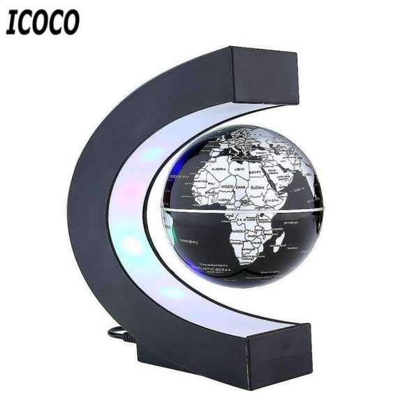 Planet Gates Black / China / US Plug ICOCO LED World Map Magnetic Levitation Floating Globe Home Electronic Antigravity Lamp Novelty Ball Light Birthday Decoration