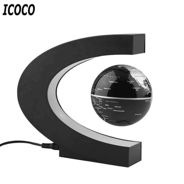Planet Gates Black / China / US Plug ICOCO LED World Map Magnetic Levitation Floating Globe Home Electronic Antigravity Lamp Novelty Ball Light Birthday Decoration