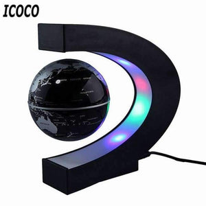 Planet Gates Black / China / US Plug ICOCO LED World Map Magnetic Levitation Floating Globe Home Electronic Antigravity Lamp Novelty Ball Light Birthday Decoration