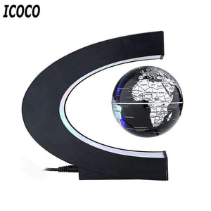 Planet Gates Black / China / US Plug ICOCO LED World Map Magnetic Levitation Floating Globe Home Electronic Antigravity Lamp Novelty Ball Light Birthday Decoration