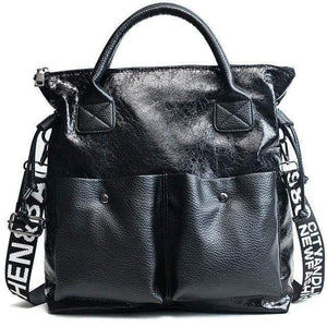 Planet Gates Black / China / W30H35D10 CM Large Capacity Women Bags Fashion Shopping Bag Double Pocket Girl Casual Tote  Young Lady Handbags Shoulder Bag