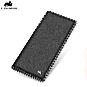 Planet Gates Black / China Wallet Business Men's Thin Genuine Leather Wallet Luxury Brand Design Handy Slim Male Wallet N4470-1