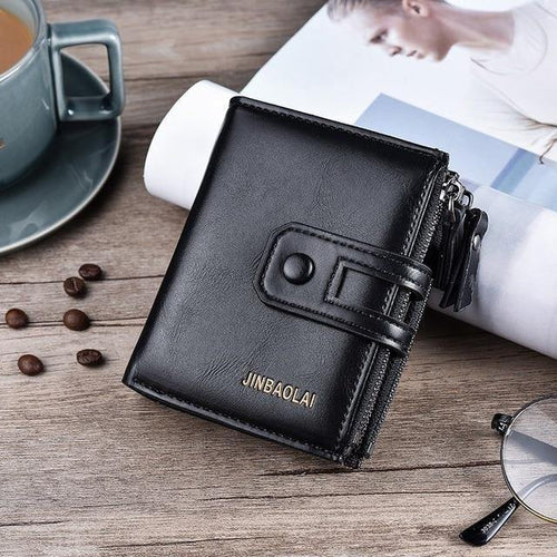 Planet Gates black / China Wallet Purse PU Leather Men's Wallet Hasp Design Small Mens Wallets With Zipper Coin Pocket Card Holder Luxury Wallet