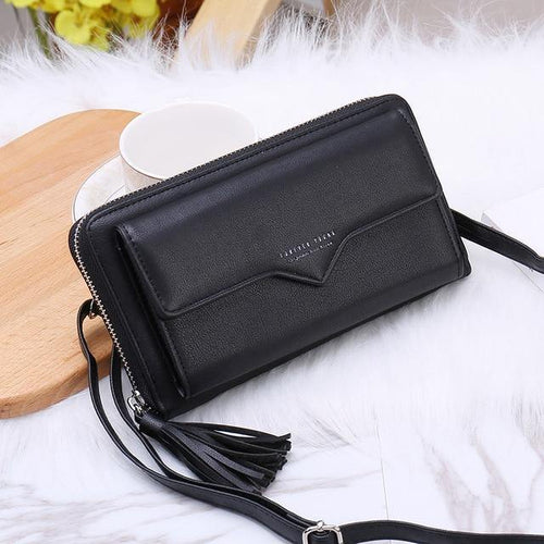 Planet Gates Black / China Women Wallets Leather Shoulder Bag  Fashion Large Capacity Card Holder Female Zipper Wallet Slim Purse