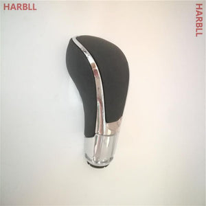 Planet Gates Black Chrome PU Leather Automatic Transmission Gear Shift Shifter Lever Knob For Opel Vauxhall Insignia Buick Regal 20986271