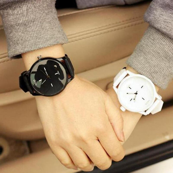 Planet Gates Black Classic Couple Watch Men Women Watches Pair Fashion Simple Men's Watch Women's Watches Beloved Clock Pair Hours