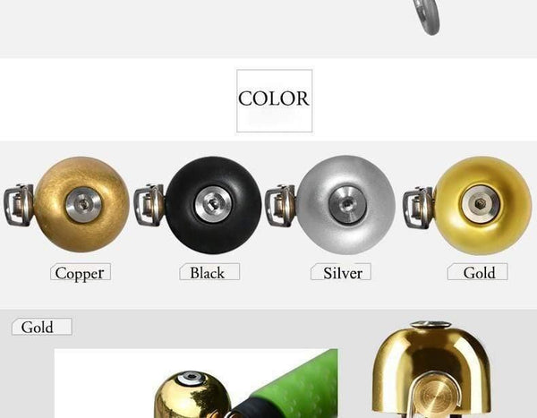 Planet Gates Black Classical Stainless Bicycle Bell Cycling Horn Bike Handlebar Bell Horn Crisp Sound Bike Horn Safety Bicycle Accessories