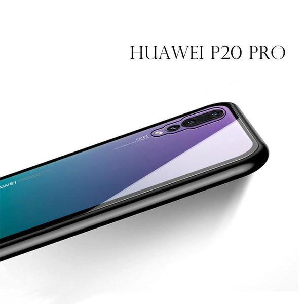 Planet Gates Black clear 6 Magneto Magnetic Adsorption Case Clear Tempered Glass Huawei P20 Pro