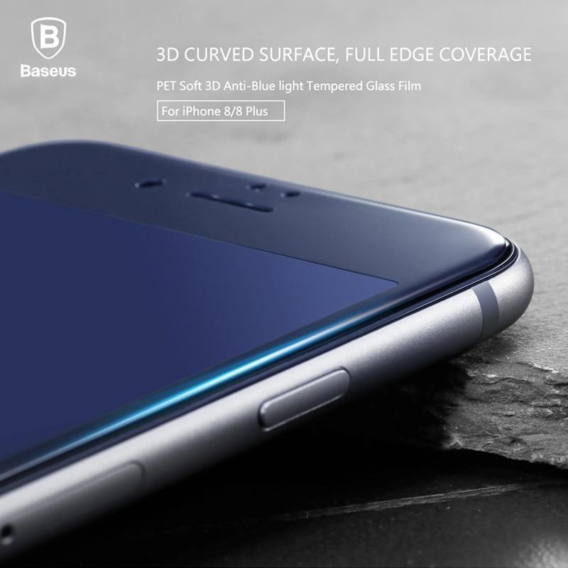 Planet Gates Baseus Premium 0.23mm Screen Protector Tempered Glass For iPhone 8 7 Plus 3D Full Cover Protective Toughened Glass Film