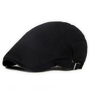 Planet Gates black / CN / One Size Mens Summer Gatsby Cap Ivy Hat Driving Flat Duckbill Cabbie Cotton Newsboy Caps