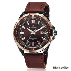 Planet Gates black coffee Men Quartz Watches Leather Waterproof Analog Watches Mens Date Casual Clock Rome Time Relogio Masculino