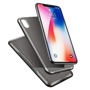 Planet Gates black color / China ROCK QI 5000mAh Wireless Power Bank Case for iPhone X, Ultra Slim External Backup Battery Charger Case for iphone X