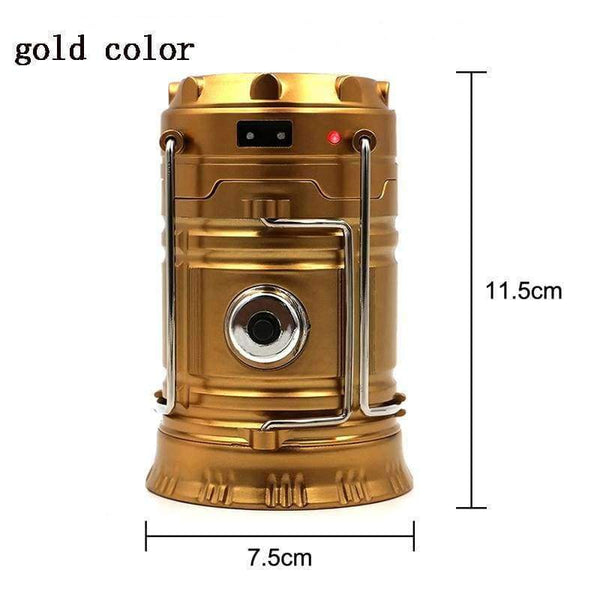 Planet Gates black color LED Solar Powered Hiking Camping Lantern Light Outdoor Lighting Collapsible Flashlights Portable Lamp LED Rechargeable Hand Lamp