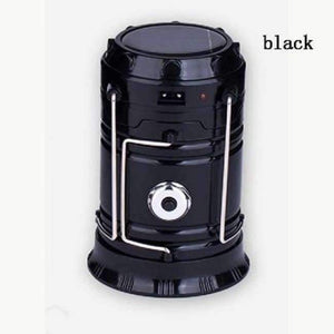 Planet Gates black color LED Solar Powered Hiking Camping Lantern Light Outdoor Lighting Collapsible Flashlights Portable Lamp LED Rechargeable Hand Lamp
