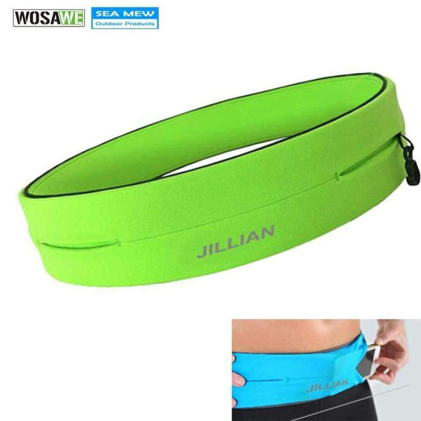 Planet Gates Black Color Outdoor Running Waist Bag Mobile Phone Holder Jogging Belt Belly Bag Women Gym Fitness Bag Lady Sport Accessories