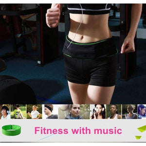 Planet Gates Black Color Outdoor Running Waist Bag Mobile Phone Holder Jogging Belt Belly Bag Women Gym Fitness Bag Lady Sport Accessories