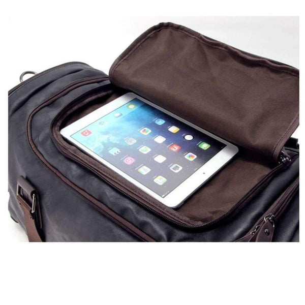 Planet Gates Black Color PU Leather Men's Sports Bags Gym Bags Classic Sports HandBag Fitness Travel Bags Workout Shoulder Bag SB0029