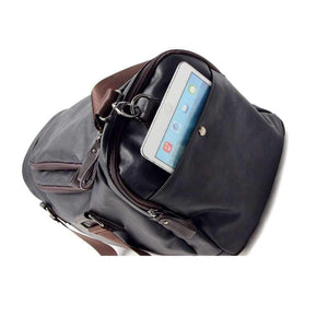 Planet Gates Black Color PU Leather Men's Sports Bags Gym Bags Classic Sports HandBag Fitness Travel Bags Workout Shoulder Bag SB0029