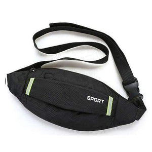 Planet Gates Black Color Running Waist Belt Bag Waterproof Phone Holder Jogging Belly Fanny Pack Men Women Gym Fitness Bag Sport Accessories