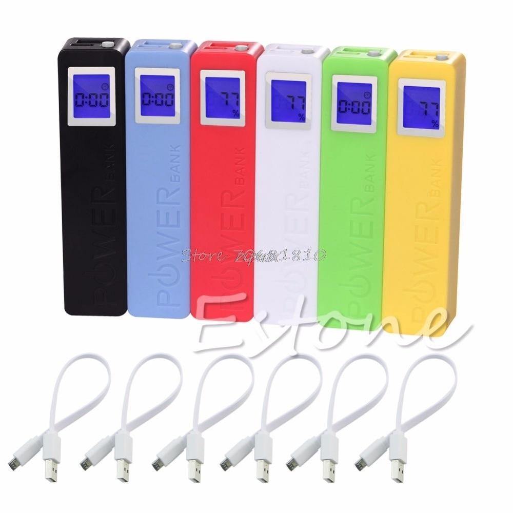 Planet Gates USB LCD Power Bank Case 18650 Battery Charger DIY Box Kit Black/White Colors Z09 Drop ship