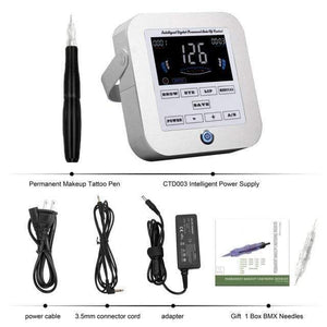 Planet Gates Black Complete  kit BMX Rotary Tattoo Machine Pen PMU Machine Permanent Makeup Machine Eyebrow Tattoo Kits Professional for Eyebrow Eyeliner Lip