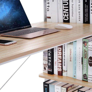 Planet Gates black Computer Desk Chipboard Office PC Table Storage Bookcase Shelf Office Furniture Dropshipping