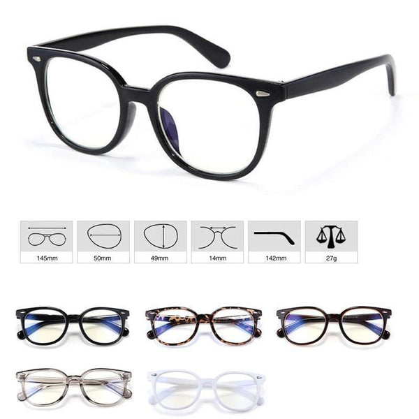 Planet Gates Black Computer Glasses Men Women Anti Blue Light eyeglasses frame transparent lens men's degree