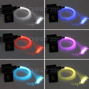 Planet Gates Black controller Fibre Optic Light Star Lights Ceiling Kit 16W RGBW LED Light 300pcs 0.75mm 3M with Wireless Wall Switch Touch Controller