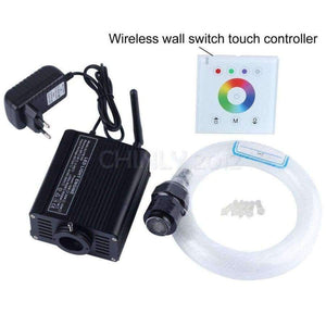 Planet Gates Black controller Fibre Optic Light Star Lights Ceiling Kit 16W RGBW LED Light 300pcs 0.75mm 3M with Wireless Wall Switch Touch Controller
