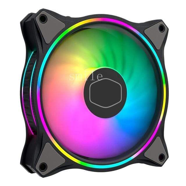 Planet Gates Cooler Master Master Fan MF120 HALO Dual Ring Addressable RGB Fan for PC Computer Case Liquid Radiator