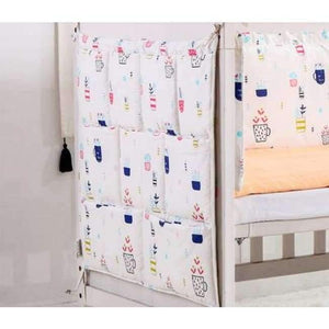 Planet Gates Black Cotton Grey Baby Bed Hanging Storage Bag Newborn Crib Organizer Toy Diaper Pocket for Babies Bedding Set 50*60CM