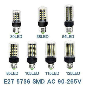 Planet Gates Black Cover Bulb e27 / 48LEDs / Cold White E27 LED Lamp E14 Bulb Lampada SMD5730 220V Corn Bulb Bombillas 24 36 48 56 69 72LEDs Chandelier Candle Light For Home Decoration