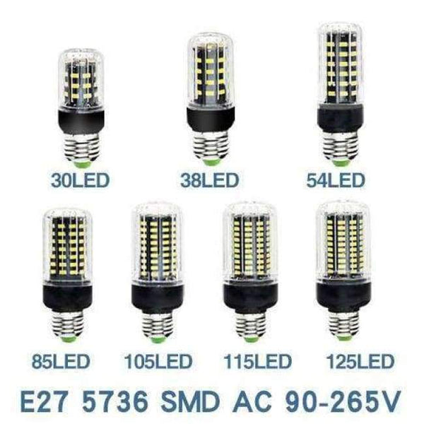 Planet Gates Black Cover Bulb e27 / 48LEDs / Cold White E27 LED Lamp E14 Bulb Lampada SMD5730 220V Corn Bulb Bombillas 24 36 48 56 69 72LEDs Chandelier Candle Light For Home Decoration