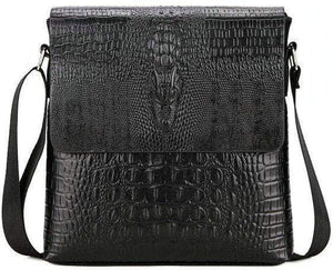 Planet Gates black Crocodile messenger bags for men crossbody shoulder bag Alligator male ipad Tablet PC IPAD handbag mens bags