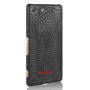 Planet Gates Black Crocodile Snake Pattern Hard PC PU Leather Leathe Lether Phone accessories Back Etui Coque Case For Sony Xperia M5 Cheap