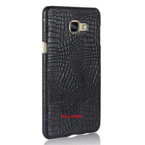 Planet Gates Black Crocodile Snake Pattern Hard PC PU Leather Lether Phone Etui Coque Case For Samsung Galaxy A510 A5 2016 5.2 A510F A 510F