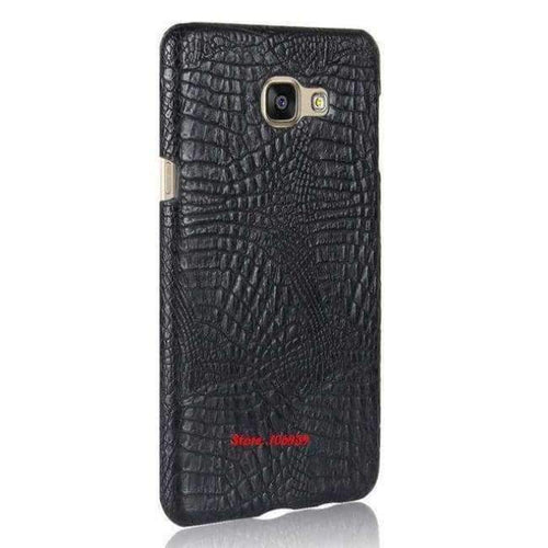 Planet Gates Black Crocodile Snake Pattern Hard PC PU Leather Lether Phone Etui Coque Case For Samsung Galaxy A510 A5 2016 5.2 A510F A 510F