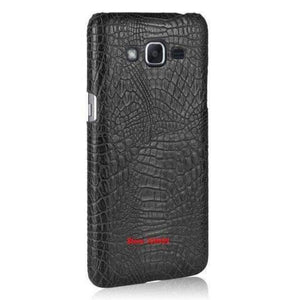 Planet Gates Black Crocodile Snake Pattern Hard PC PU Leather Lether Phone Etui Coque Case For Samsung Galaxy J2 Prime G532 5.0 Pink Deluxe